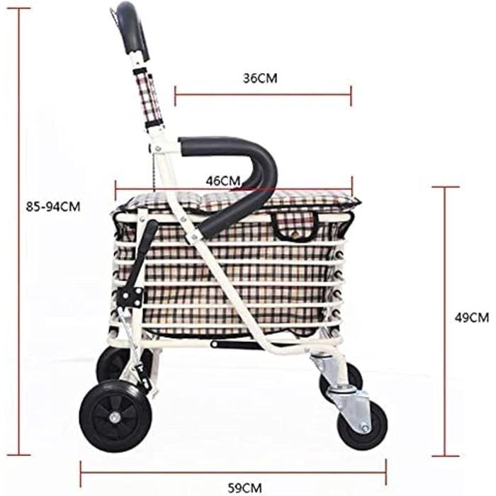 Колісний візок для покупок для людей похилого віку/складаний скутер з сидінням/може сидіти на чотирьох колесах, 4-
