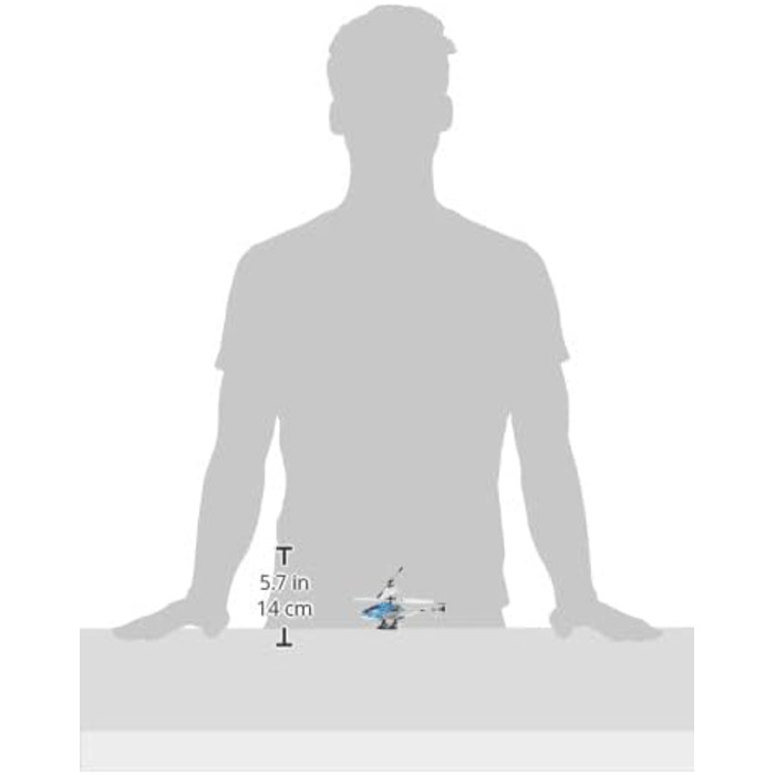Вертоліт на дистанційному управлінні, Коаксіальна система гвинтів, Потужні електродвигуни, В комплекті запасні гвинти, Білий/синій/чорний