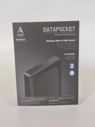 Портативний зовнішній жорсткий диск Aiolo Innovation 5TB 2.5-дюймовий HDD-USB 3.2 Gen 1 для ПК, ноутбука, PS4, Xbox, Wii u, сумісний з Mac і Windows