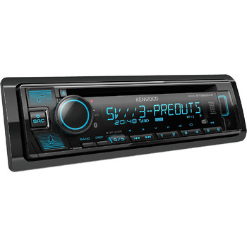 Автомобільна магнітола Kenwood KDC-BT960DAB CD з системою гучного зв'язку DAB і Bluetooth (USB, AUX-вхід, 3 x Pre-Out 5V, Storeo Alexa, звуковий процесор, 4x50 Вт, VAR. освітлення, антена DAB) Одинарний