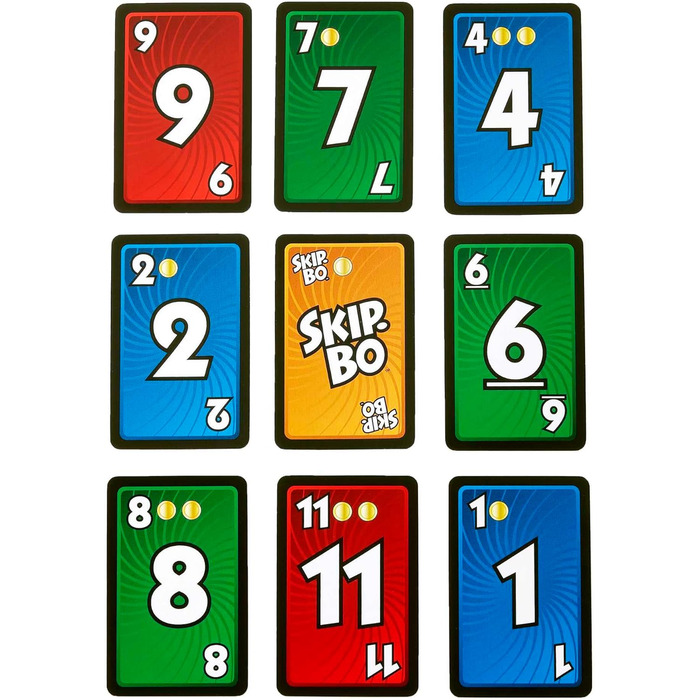 Карткова гра Skip-Bo Mattel Games HJR21 Masters для сім'ї, подорожей та ігрових вечорів, від 2 до 6 гравців, карткова та настільна гра від 6 років Одномісна