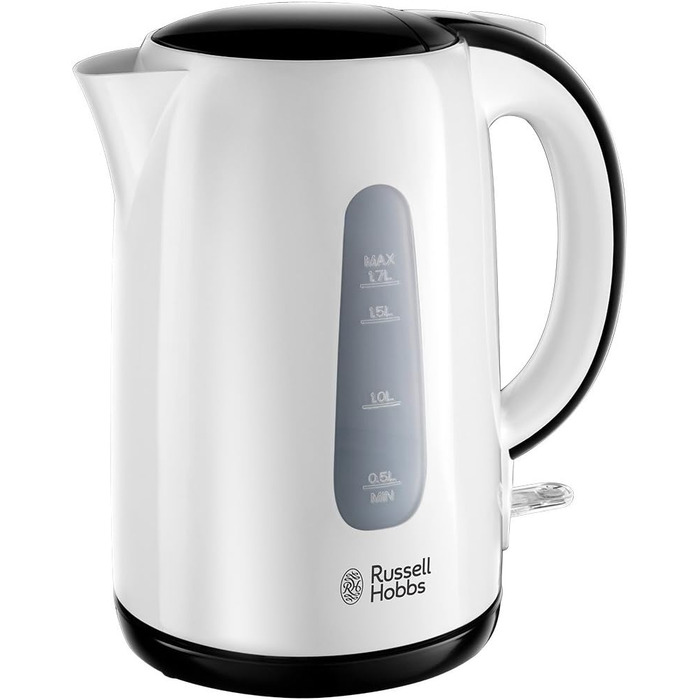 Чайник Russell Hobbs 1,7 л, 2200 Вт Мій сніданок (прихований нагрівальний елемент, знімний фільтр від накипу, автоматична зупинка приготування, зовнішній індикатор рівня води, автоматичне відкриття кришки)Чайник 25070-70 Чайник одномісний