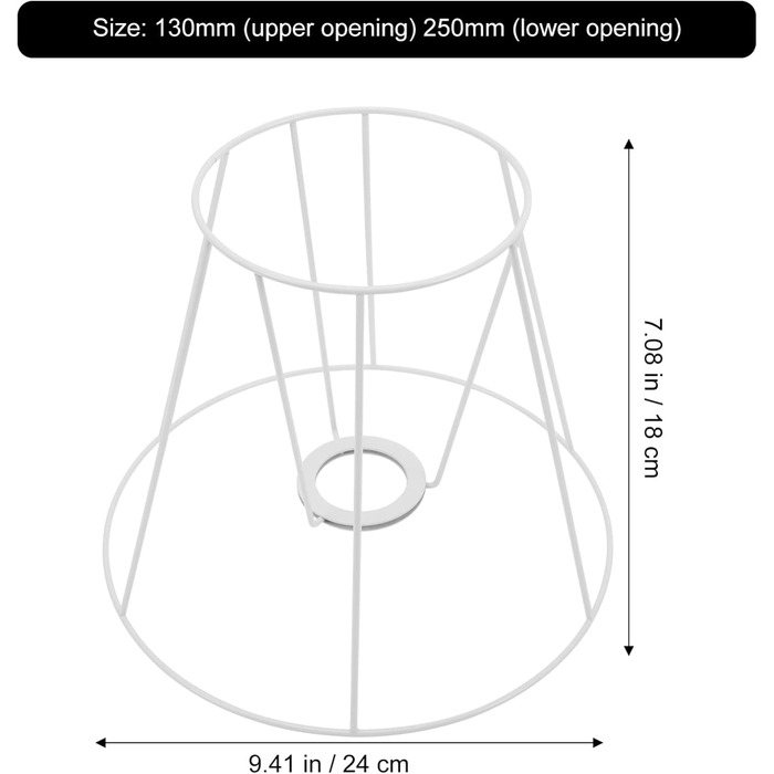 Підвісна лампа Абажур Заміна каркаса абажура Порожнє кільце E27 Підвісний світильник Абажур Заміна заліза (діаметр дна 17 см, діаметр підключення лампи 4,2 см) 24x24 см