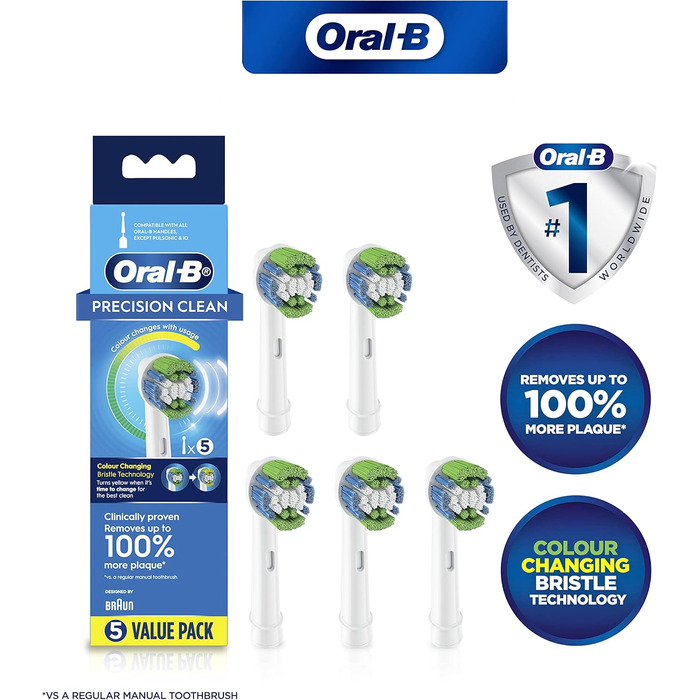 Щітки Braun Oral-B Precision Clean 5 шт. (для всіх обертових зубних щіток фірми Oral-B)