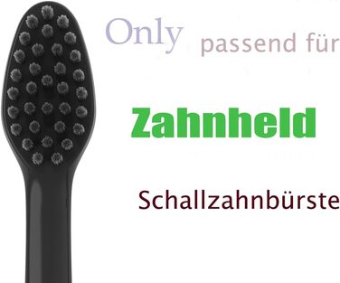 Змінні щітки SAVTMVAS 8 шт. підходять для змінних головок щітки Zahhold, щітки для насадок, що підходять для звукової зубної щітки Zahhold, змінна насадка для щітки, чорна 8 балк