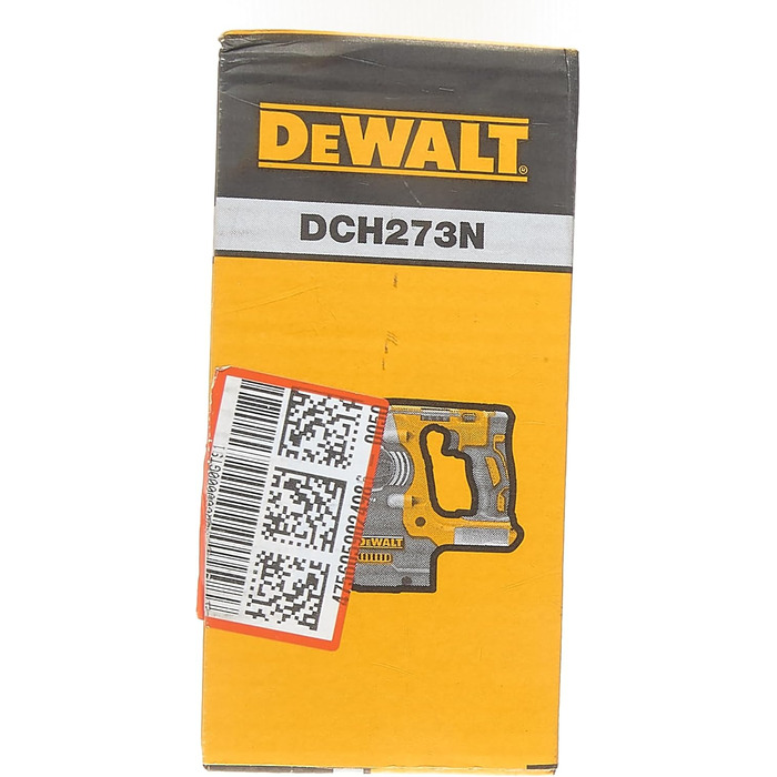 Акумуляторний комбінований перфоратор Dewalt 18В SDS-plus 24 мм DCH273N (безщітковий двигун, енергія удару 2,1 джоуля, низька вібрація, електричне зчеплення, регулювання швидкості обертання та удару, поставляється без акумулятора та зарядного пристрою) од