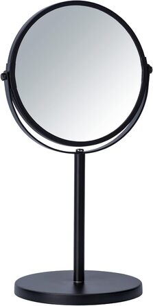 Дзеркало WENKO Standing Mirror Mod. Assisi Косметичне дзеркало зі 100 дзеркальною поверхнею 3-кратне збільшення нахиляється зі сталі чорного кольору Розміри 18,5 x 34,5 x 15 см