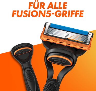 Леза для бритви Gillette Fusion 5, 18 змінних лез для мокрих бритв чоловічі з 5-кратним лезом, Зроблено в Німеччині (10 лез піна для гоління)