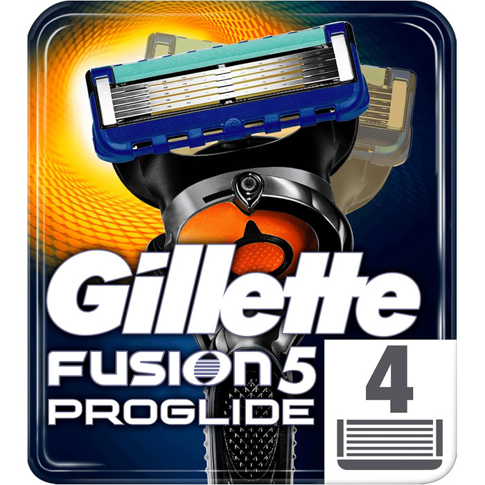 Леза для бритви Gilette Fusion5 ProGlide, 4 шт. и ука (1 упаковка)