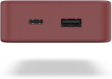 Зовнішній акумулятор з USB C USB A, сертифікований Power Pack, світлодіодний дисплей, акумулятор для аксесуарів мобільного телефону, планшета, Bluetooth-боксу тощо, маленький портативний зарядний пристрій) червоний, 20 20000mAh (