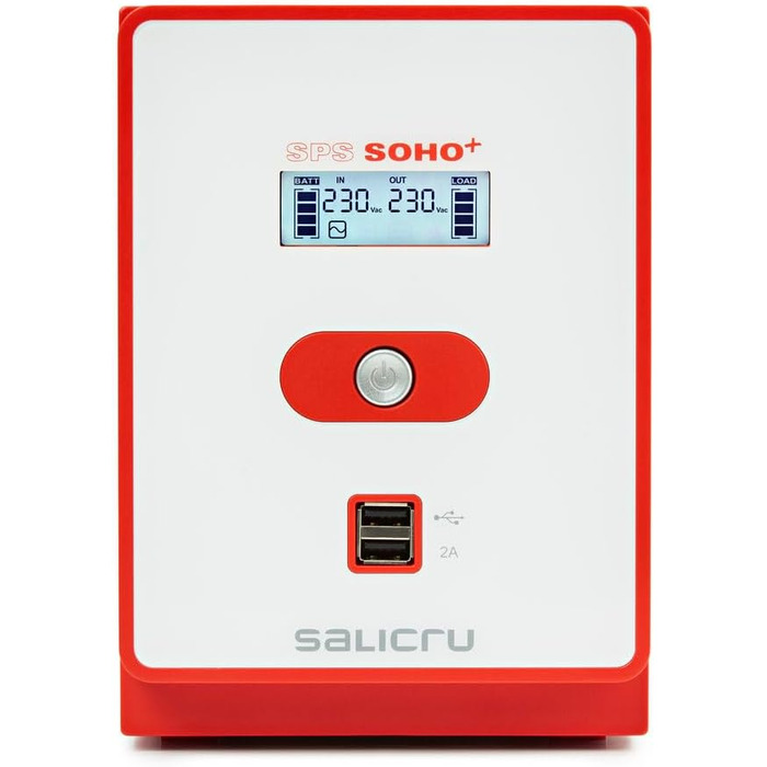 ДБЖ SALICRU SPS 1200 SOHO (лінійний інтерактивний ДБЖ 500 ВА - 2200 ВА з подвійним зарядним пристроєм USB) 1200 ВА