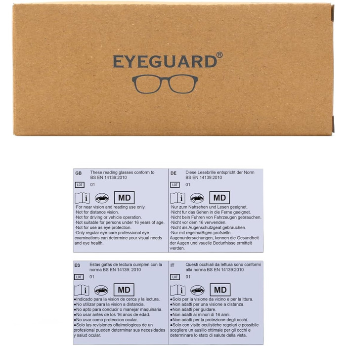 Окуляри для читання EYEGUARD, 4 шт. и, стильний візерунок, оправа, окуляри для читання, модні жіночі окуляри для жінок (4 кольори) 3.50 збільшення