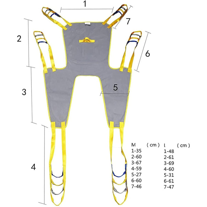 Туалетна сітка для всього тіла Важкий слінг для пацієнта, Слінг для підйому літніх людей з розділеними ногами, Душовий ремінь для підйому пацієнта, Важкий ремінь для перенесення для інвалідів