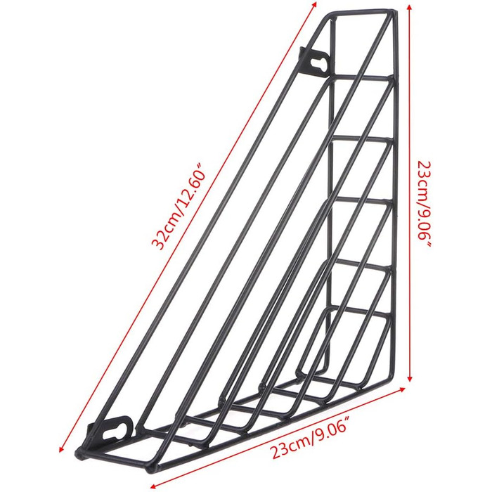 Північна геометрична залізна підставка для журналів, настінний кошик, домашній органайзер, декор, нова, чорна