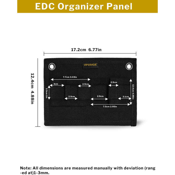 Еластична вставка для EDC VIPERADE PL10, міні-органайзер для EDC з гачком, еластичний тримач-органайзер для рюкзаків, тактичний модульний органайзер для повсякденного спорядження PL10-A