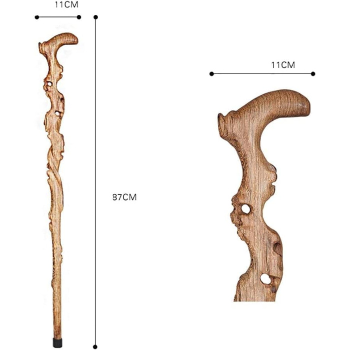 Дерев'яна палиця для ходьби, для літніх чоловіків, нековзна штанга для ходьби, милиці з масиву дерева для чоловіків, дерев'яні туристичні милиці, ідеально підходять для чоловіків або жінок wwyy