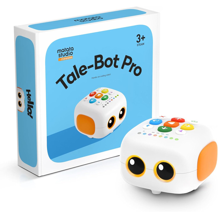 Програмований робот Matatalab Tale-Bot Pro для дітей 3-5 років, робот-програматор із програмованою програмою та кнопками команд Інтерактивна іграшка STEM для вивчення основ програмування