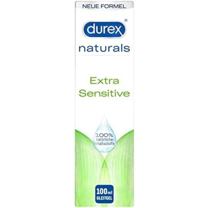 Лубрикант на водній основі Durex Naturals мастило, виготовлене з 100 натуральних інгредієнтів і з формулою інтимного балансу 2 x 100 мл у тюбику