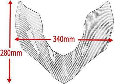 Передня фара Lorababer Z 900 Верхня фара Подовжувач носа Навіс Верхня кришка Оптика з вуглецевого волокна Сумісна з K-AWASAKI Z900 Z-900 2017 2018 2019, Аксесуари (Оптика з вуглецевого волокна)