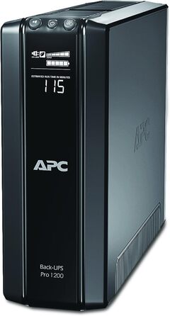 ДБЖ APC by Schneider Electric Back UPS PRO 900 ВА потужністю 900 ВА - BR900G-GR - в т.ч. страхування захисту пристрою вартістю 150 000 євро (5 функцій енергозбереження, багатофункціональний дисплей) (живлення 1200 ВА, виходи IEC - IEC, одинарний)