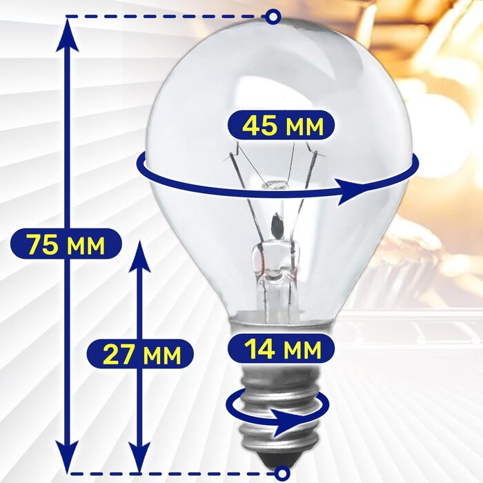 Лампа E14 для духовки 230V 40W 300С з оригінальним кодом 00057874 057874 для Bosch для Siemens 5027989000/3 50279890003 для Electrolux для AEG - MONTERAL