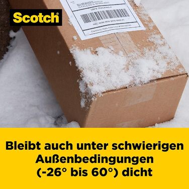 Пакувальна стрічка Scotch Box Lock - 3 рулони, 48 мм x 50 м - Міцна транспортна та пакувальна стрічка - Ідеально підходить для пакування посилок і коробок