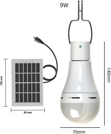 Світлодіодні сонячні ліхтарі Portable Lantern Spotlight Solar Light with Solar Panel Lighting for Camping, Hiking, Fishing, Garden House