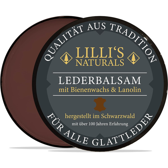 Крем для взуття Lillis Leather Care Leather Balm 200мл в наборі з щіткою для взуття та щіткою-банкою Leather Care Brown