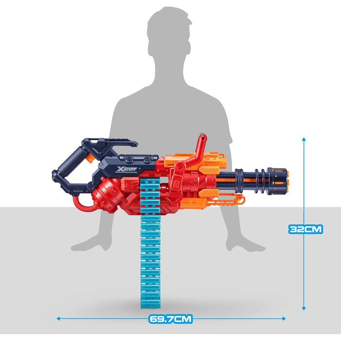 Бластер для дротиків з пінопласту X-Shot Excel Crusher (стрічка для дротиків на 35 стрічок, 48 дротиків)