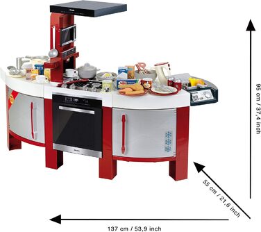 Двостороння дитяча ігрова кухня з великою кількістю аксесуарів та безліччю ігрових можливостей Іграшки для дітей від 3 років і старше Одномісна, 7158 Miele Kitchen Star I