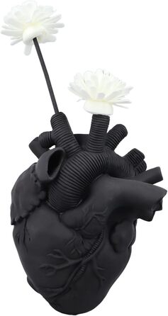 Анатомічний квітковий горщик Cyrank Heart Vase, скульптура зі смоли, анатомічна ваза для серця, ваза у формі серця, смола, квітковий горщик, прикраса для робочого столу, настільна прикраса для вітальні (чорний)