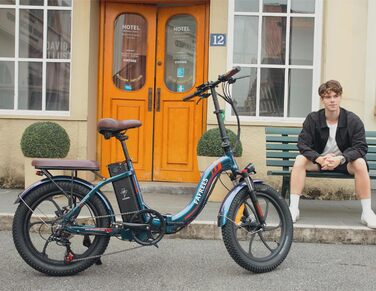 Складний велосипед 20 дюймів, Ebike чоловіки жінки 36V 18Ah дальність дії акумулятора 70-150 км, електричний велосипед 250W fatbike, міський електронний велосипед 25 км / год для дорослих, навантаження на педальний електронний велосипед 150Kg кольоровий с