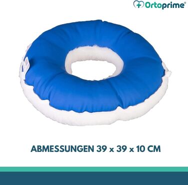 Подушка для сидіння OrtoPrime Coccyx проти пролежнів - Профілактика та лікування пролежнів - Ортопедична рельєфна подушка для інвалідного візка, офісу, автомобіля та дому - Кругле постуральне кільце сидіння