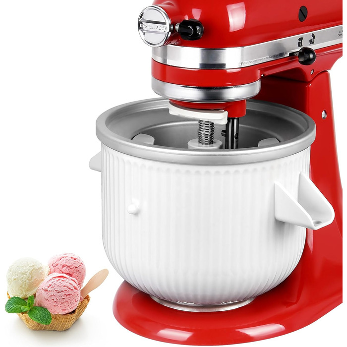 Насадка для машини для морозива для Kitchenaid, миска для замороженого морозива на 2 літри для міксера 4.5/5/6/7QT, машина для морозива Sorbet для домашнього морозива, десерту, йогурту