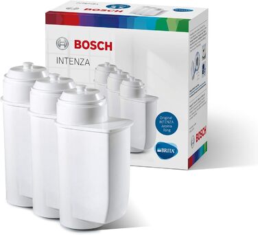 Фільтр для води Bosch BRITA Intenza TCZ7033, зменшує вміст вапна у воді, зменшує вміст речовин, що погіршують смак, підходить для повністю автоматичних кавоварок серії Vero та вбудованих повністю автоматичних машин, білий