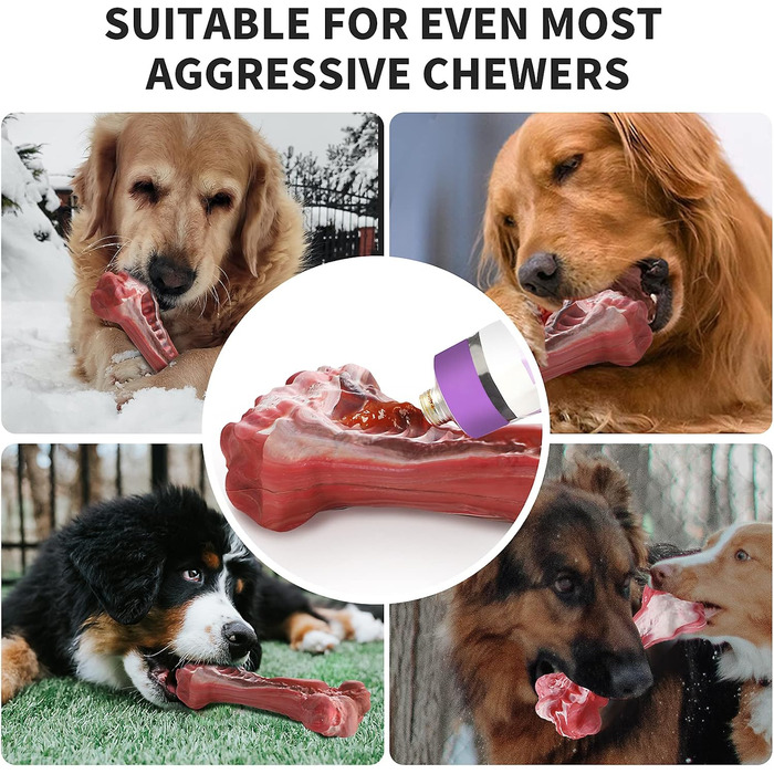 Для великих порід, Aggressive Chewing, Tough Dental Toys для чищення зубів домашніх тварин, Інтерактивні іграшки для собак з натурального каучуку, проти