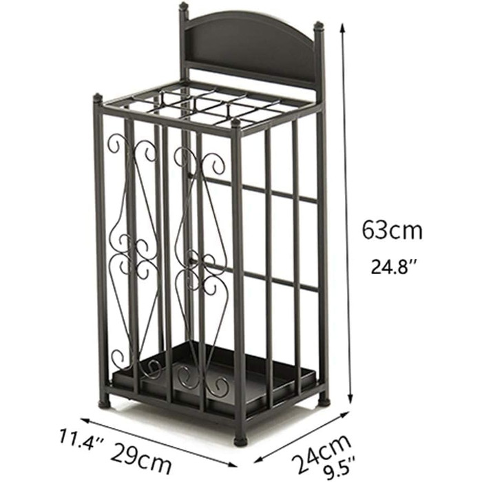 Підставка для парасольок, Підставка для парасольок, Висока підставка для парасольки, Залізний тримач для парасольки для прикраси дому та офісу, Передпокій, Зберігання тростини, Палиці для ходьби, SC