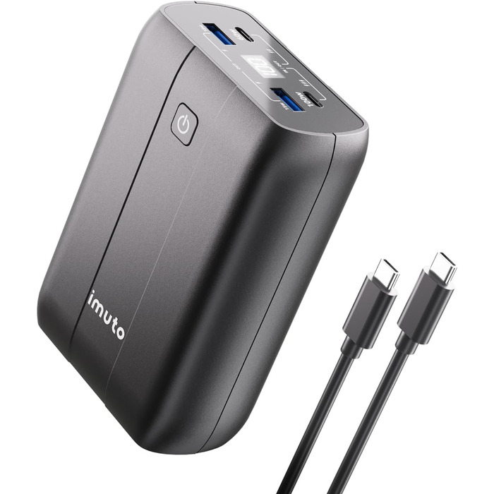 Powerbank iMuto 26800mAh, 100W,  USB C вхід/вихід, чорний