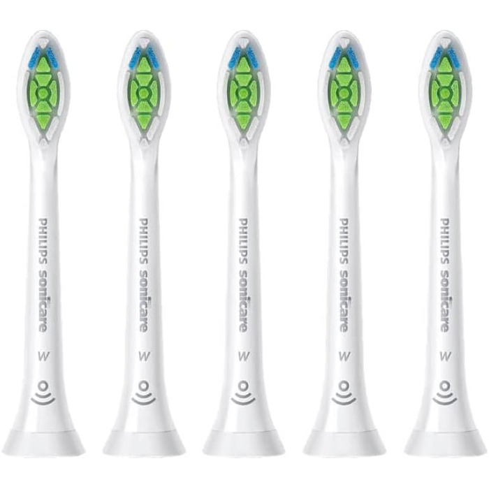 Насадка для зубної щітки Philips Sonicare W2 Optimal White Standard HX6065/10 5 упаковок, стандартний розмір, кріплення Click, сполучення BrushSync ука (5 упаковок)