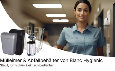 Контейнер для макулатури Blanc HYGIENIC FIX на 20 л з дротяної сітки , підвісний або стоячий, білий