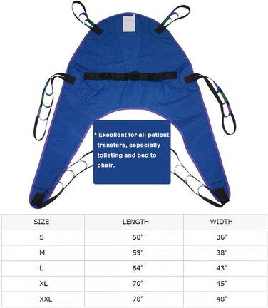 Слінг для унітазу, Підйомний ремінь для пацієнта для підйомника, Строп для розділених ніг, Підйомне обладнання для літніх людей, Багаторазовий важкий ремінь для перенесення для людей похилого віку з обмеженими можливостями