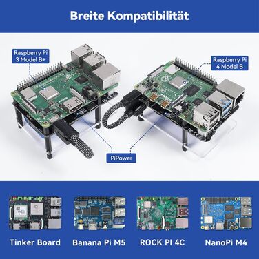 Блок живлення ДБЖ SunFounder PiPower Raspberry Pi, захист Raspberry Pi та SD, плата розширення Power Bank 5 В/3 А, сумісна з Raspberry Pi 4B/3B/3B/нуль 2 Вт/нуль Вт (батарея в комплекті)