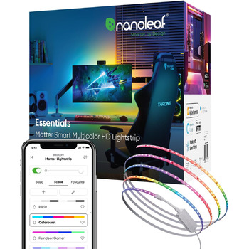 Працює з Alexa Google Apple, Декорація та ігри, 5M Addresable RGBIC LED Strip - Smart, Matter via WiFi, Bluetooth, 16 Million Colours LED Strip