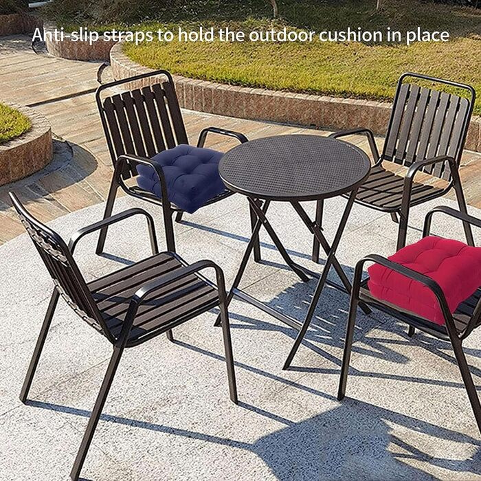 Подушка для крісла для приміщень, 48,3 x 48,3 см, Patio Cushion світлостійка подушка сидіння для меблів для патіо, 2 шт. и потовщена подушка для крісла для патіо на відкритому повітрі (темно-сірий