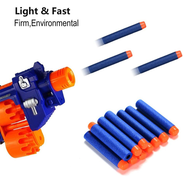 Куля для дротика з пінопласту для бластерів Nerf N-Streik Elite Series Kid Nerf Toy Gun Refill Blue, 100 Dart 7.2