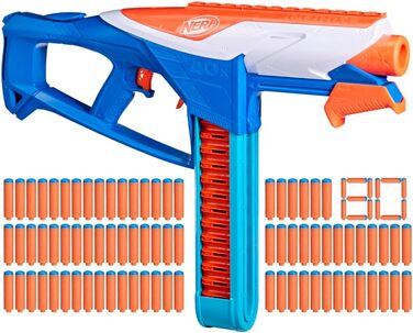 Нескінченний бластер Nerf серії N та 80 точних дротиків N1, затворна заслонка та знімний поясний магазин, бластер для просунутих гравців, хлопчиків та дівчаток