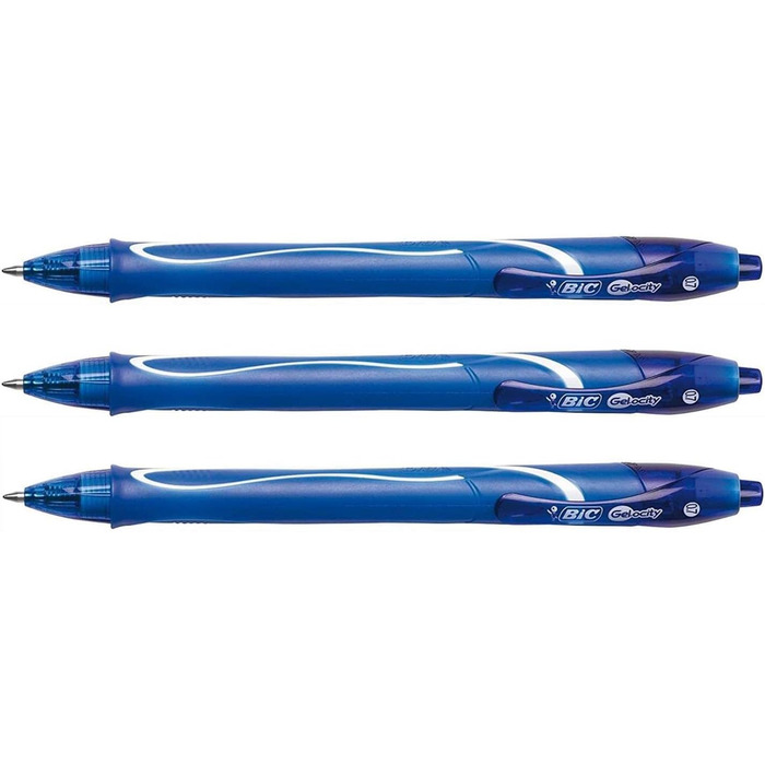 Гелева ручка BIC Gelocity Quick Dry, ширина лінії синя, 5 шт.