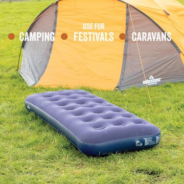 Надувний матрац Milestone Camping для однієї людини, унісекс, флок 88010 Blue