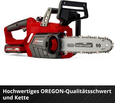 Акумуляторна бензопила Einhell GE-LC 18/25 Li-Solo Power X-Change, працює від акумулятора (літій-іонна, 18 В, якісна шина/ланцюг OREGON, захист від віддачі, штифт фіксатора ланцюга, без акумулятора та зарядного пристрою)