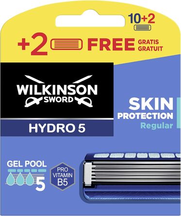 Звичайні леза для бритви Wilkinson Hydro 5 Skin Protect для чоловіків, 12 шт. , 12 шт.